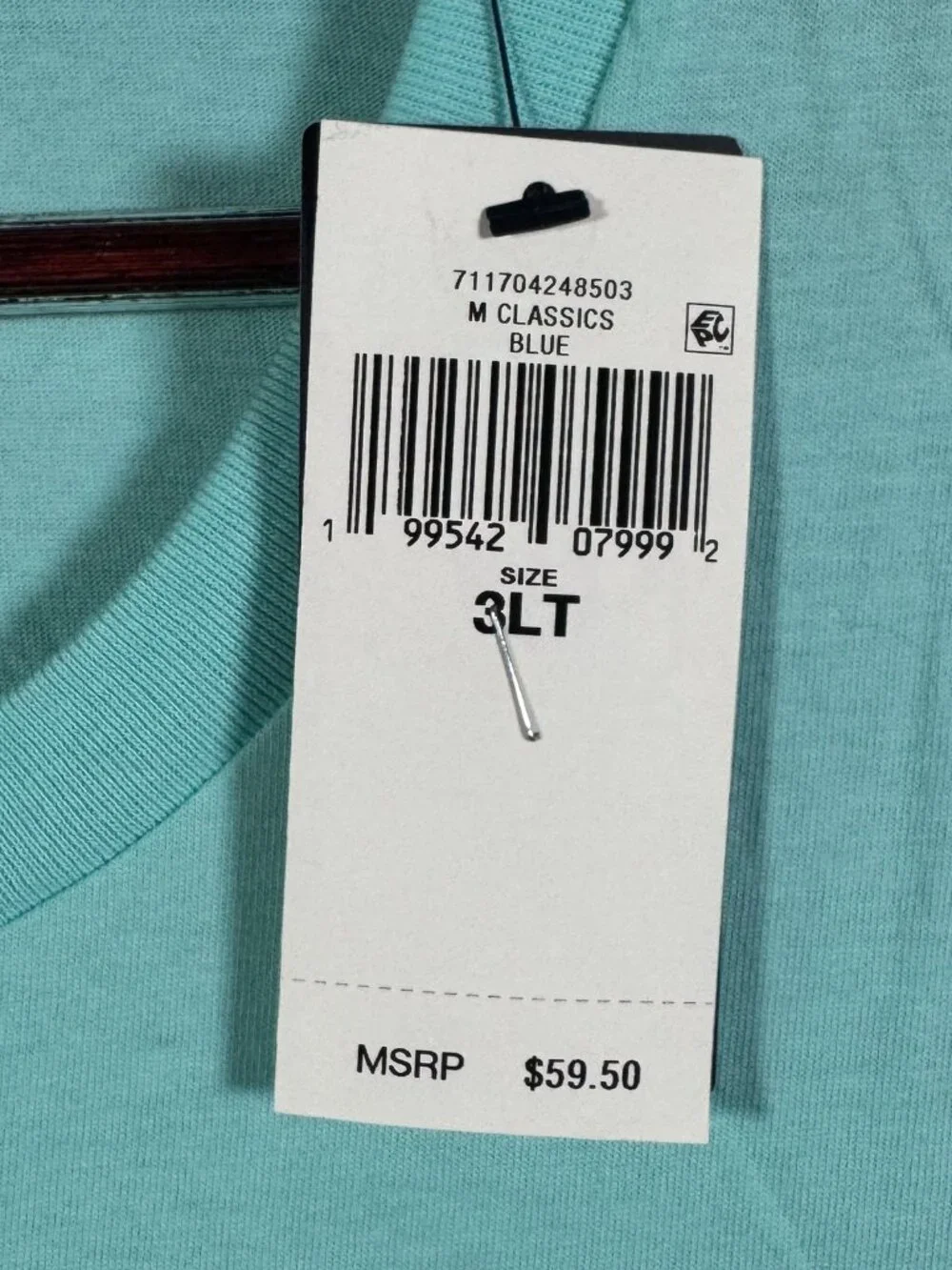 Polo Ralph Lauren T Shirt Mens 3XLT 3XL Tall Mint Green Pocket Crewneck $60